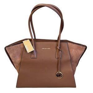 NWT! Michael Kors Avril Extra Large Tote Shoulder Leather Bag Handbag